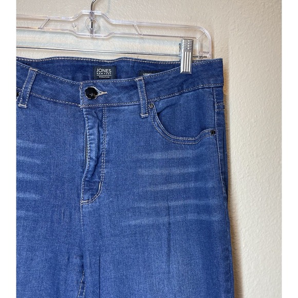 JONES NEW‎ YORK SIGNATURE JEAN PANTS LEXINGTON STRAIGHT CROP SIZE US 8 FRINGE - Picture 8 of 11